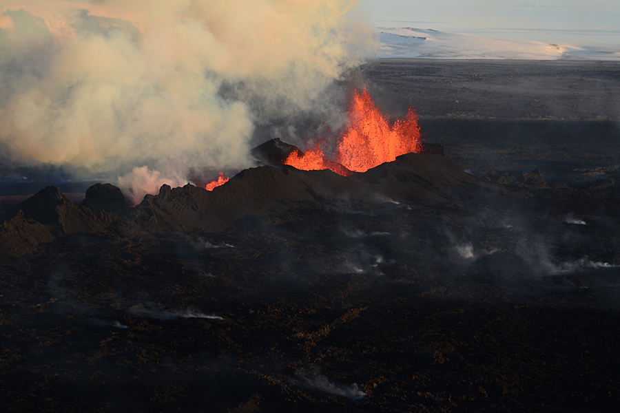 Bardarbunga-Eruption: Lavafontänen Bardarbunga-Eruption: Lavafontänen