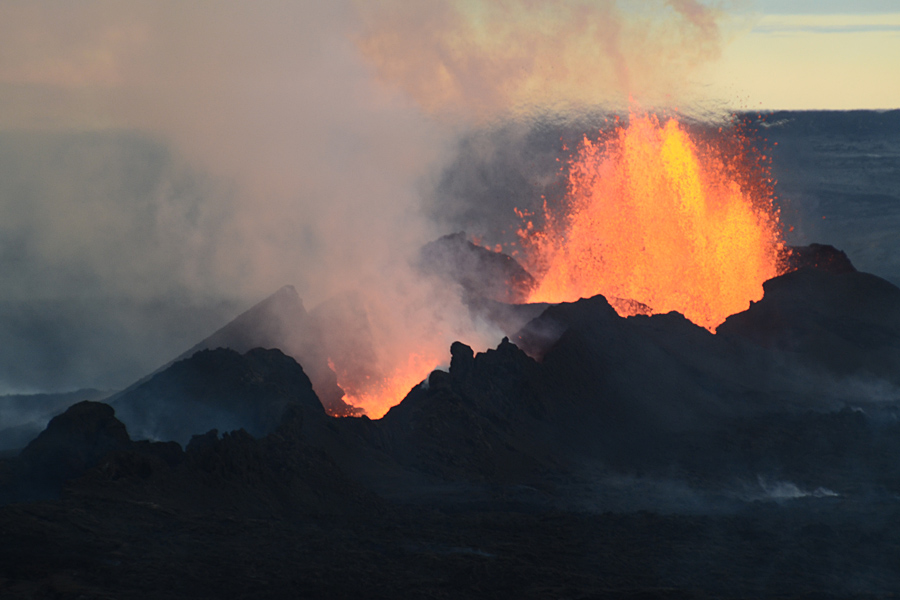 Bardarbunga-Eruption: Lavafontänen Bardarbunga-Eruption: Lavafontänen