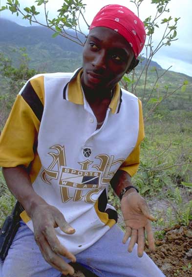 Volcanologists in the field