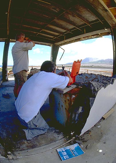 Volcanologists in the field