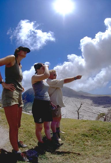 Volcanologists in the field