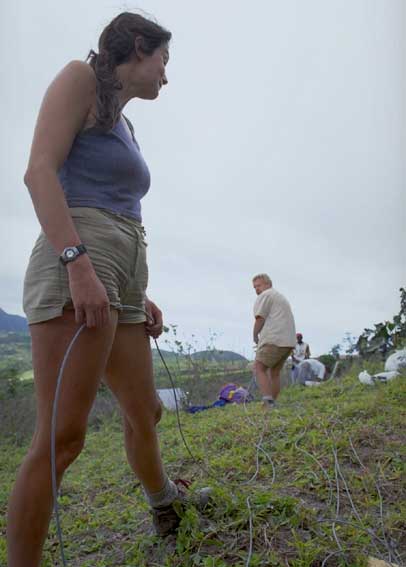 Volcanologists in the field