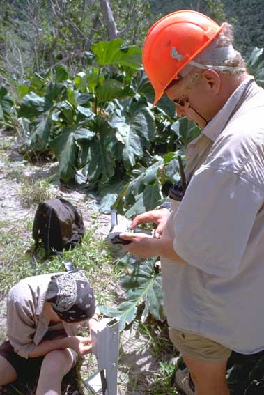 Volcanologists in the field