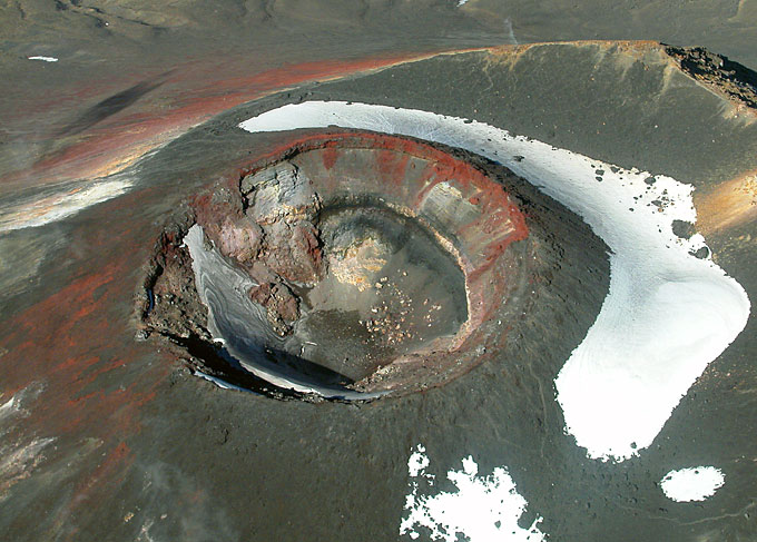 Tongariro and Ngauruhoe volcanoes from the air