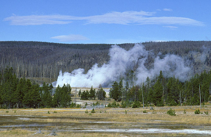 The sky above Yellowstone